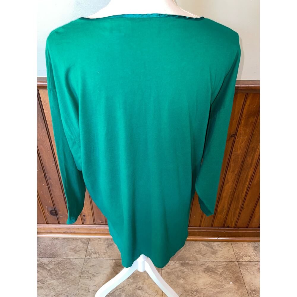 Womens Victorias Secret Green VIntage Gold Tag 90s Floral Cotton Nightgown PS - Picture 6 of 8